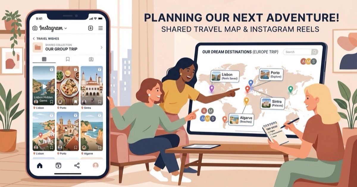 Reel to Trip cover: How to share Instagram saved places with friends