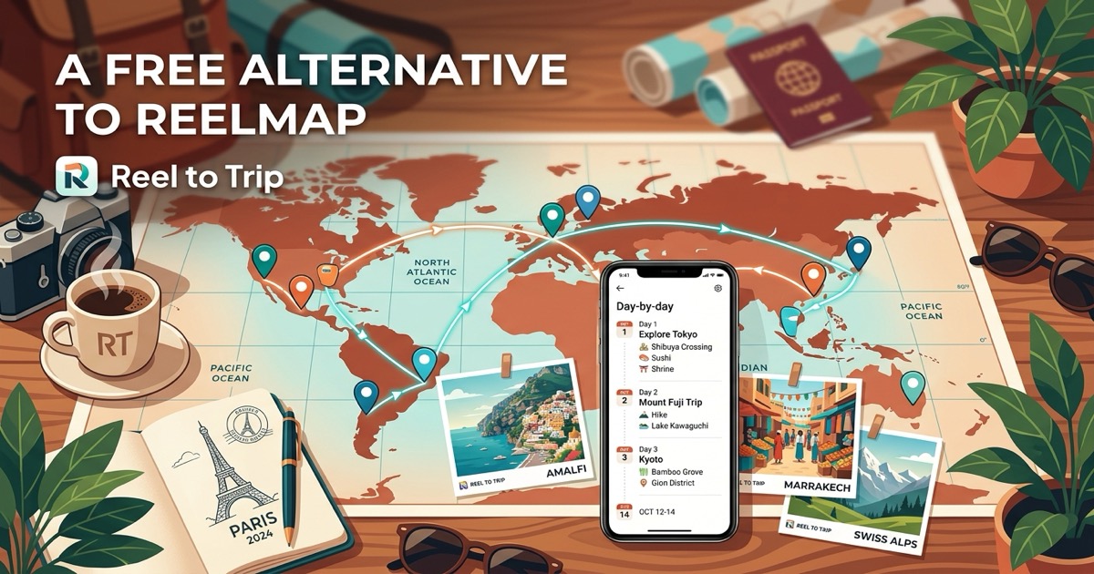 Reel to Trip cover: A free alternative to ReelMap video to maps tool