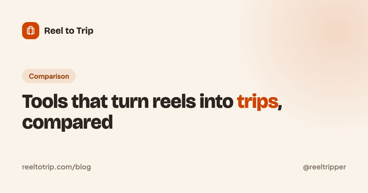Reel to Trip cover: tools that turn reels into trips, compared